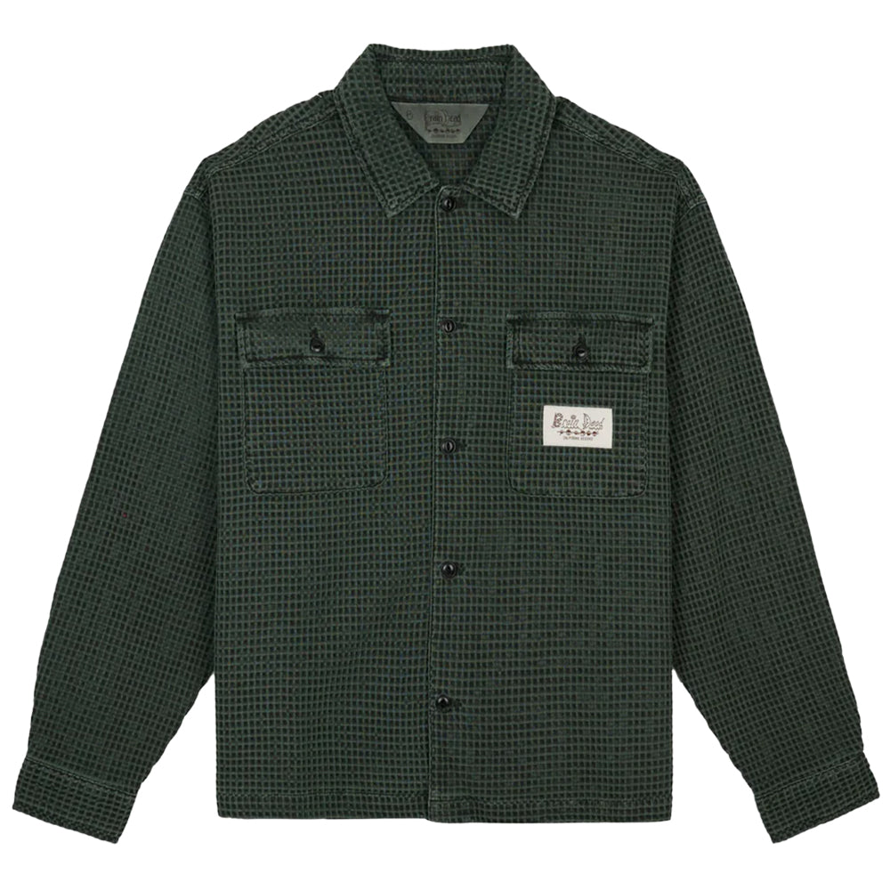 BRAIN DEAD Waffle Button Front Shirt