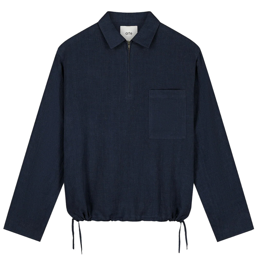 ARTE  Linen Quarter Zip Pullover