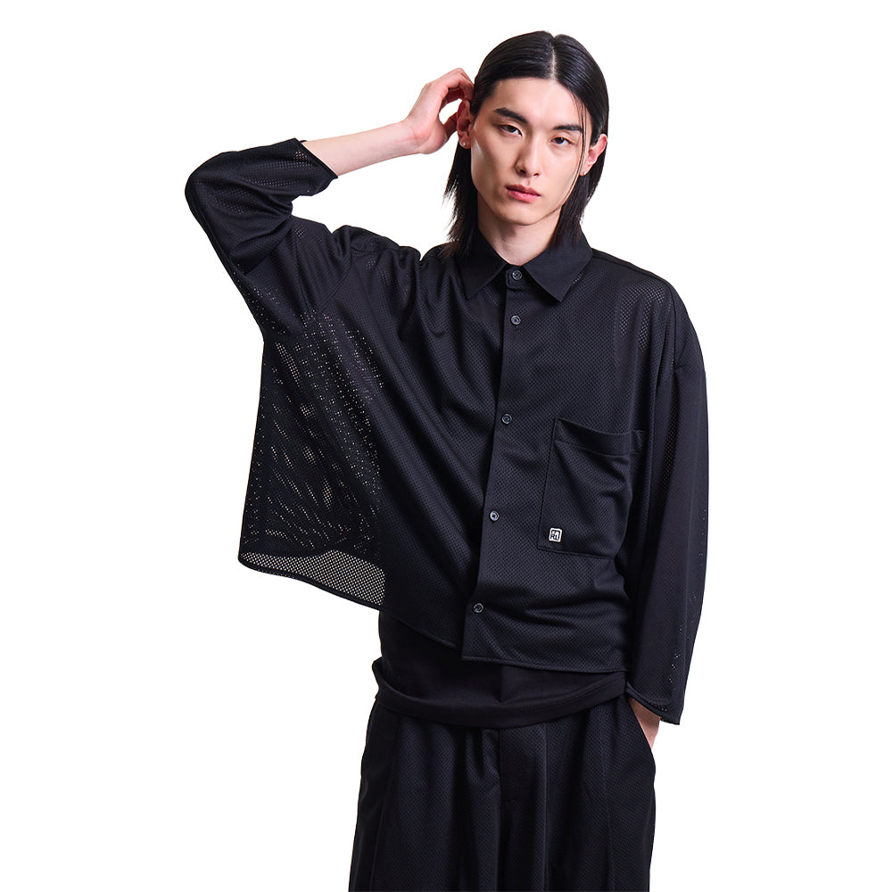 MERELY MADE Merely Us Mesh Cropped Shirt