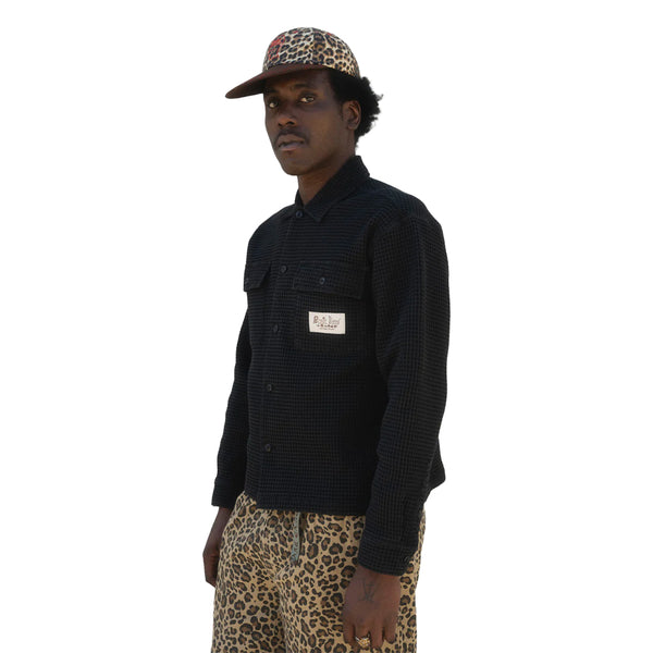 BRAIN DEAD Waffle Button Front Shirt