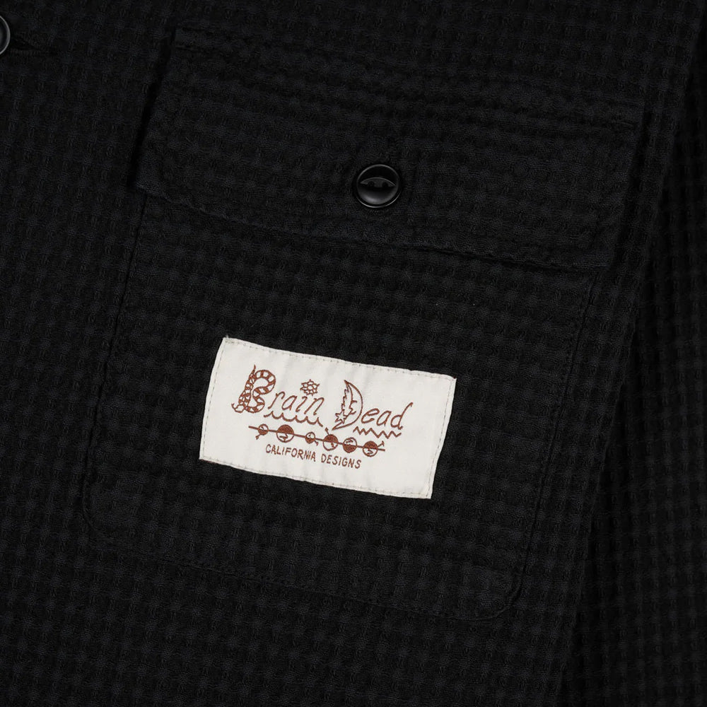 BRAIN DEAD Waffle Button Front Shirt