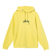 STUSSY - STOCK LOGO HOODIE LEMON