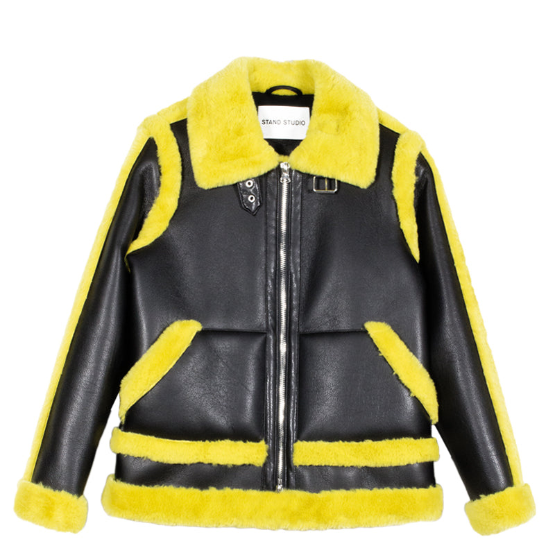 STAND STUDIO - Lindsey Jacket Bonded Faux Fur