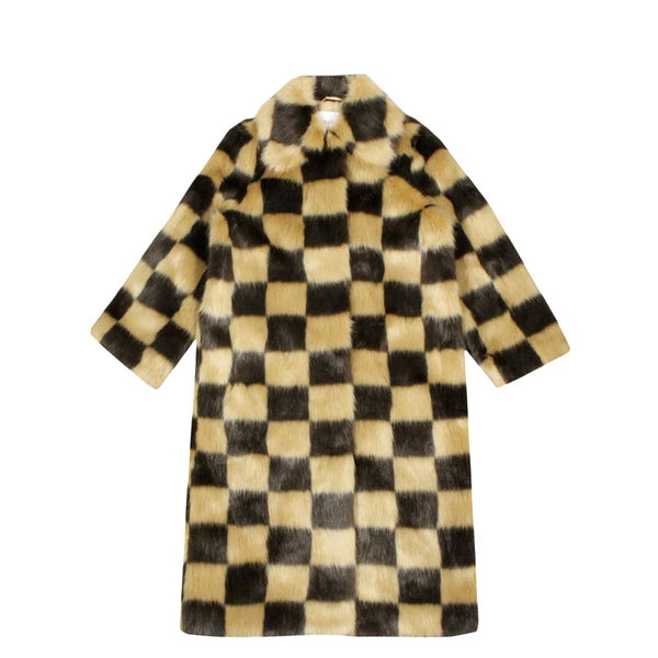 STAND STUDIO - NINO COAT BEIGE/BROWN CHECK