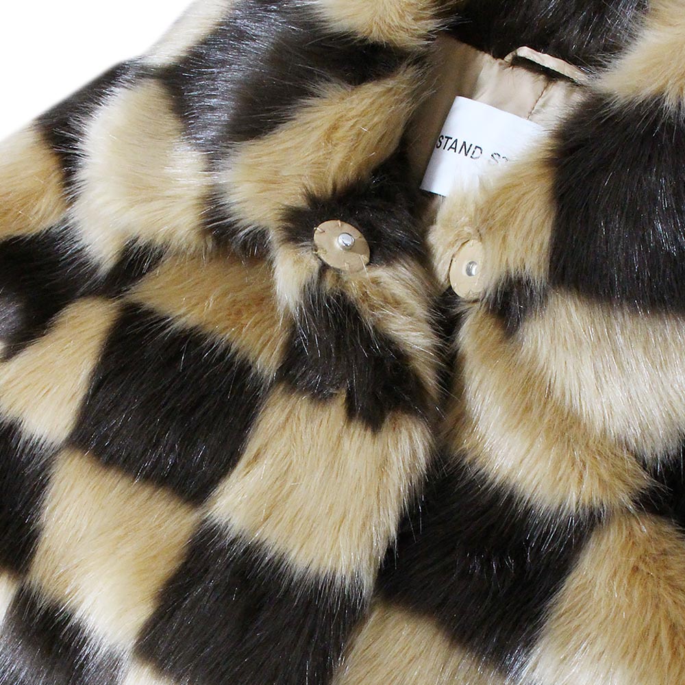 STAND STUDIO - NINO COAT BEIGE/BROWN CHECK