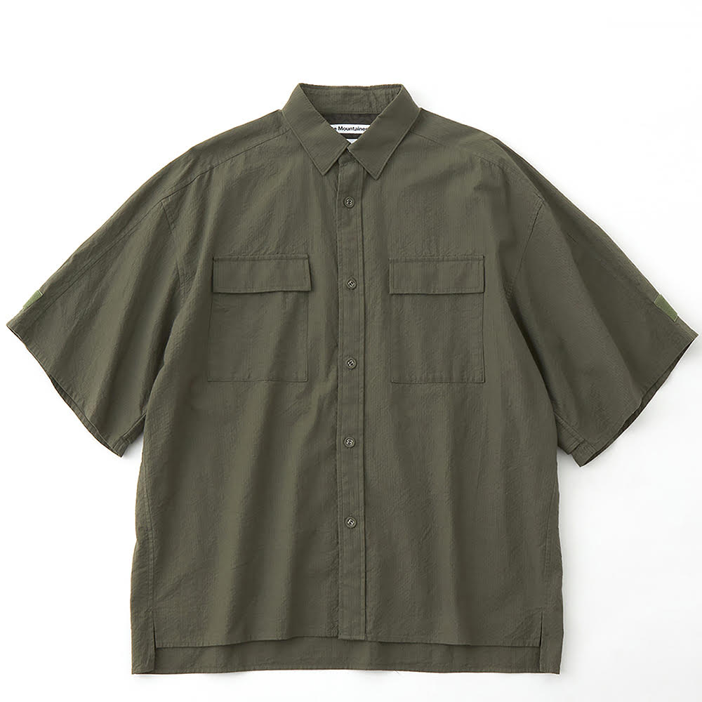 White Mountaineering - Seersucker Wide Sleeves Shirt