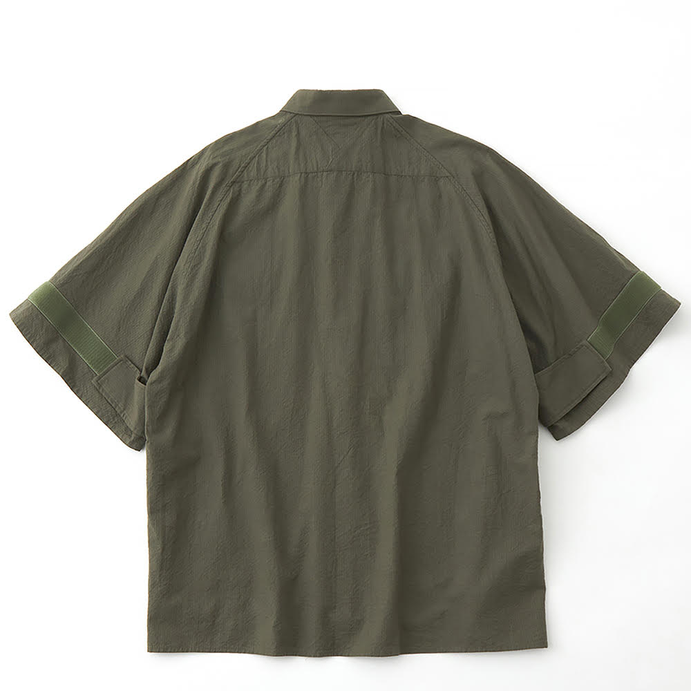 White Mountaineering - Seersucker Wide Sleeves Shirt