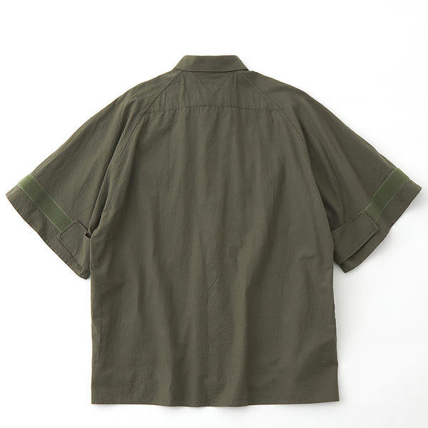 White Mountaineering - Seersucker Wide Sleeves Shirt